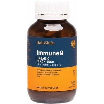 Hab Shifa ImmuneQ 120 Tablets Organic Black Seed Vitamin C and Zinc 120 Tablets