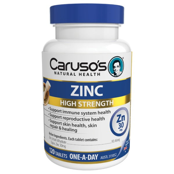 Carusos Natural Health ZINC 120 Tablets