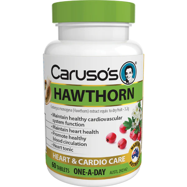 Carusos Natural Health Hawthorn 60 Tablets
