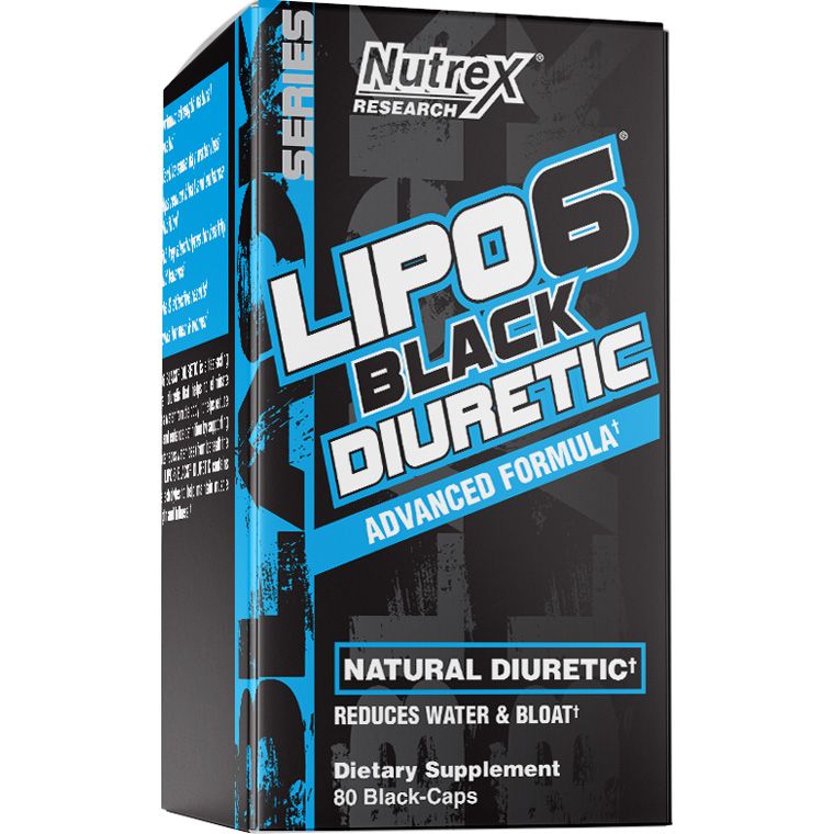 Nutrex Lipo 6 Diuretic Advanced Formula 80 Black Caps