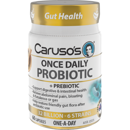 Carusos Natural Health Once Daily Probiotic + Prebiotic 60 Capsules
