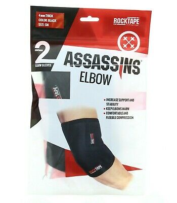 Rocktape Assassins Elbow Sleeves - Black 4mm