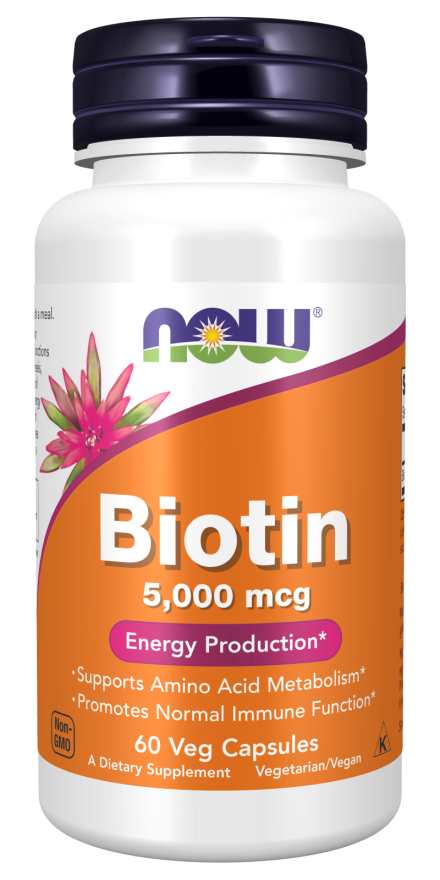 Now Sports Biotin 5000mcg 120 Veg Capsules