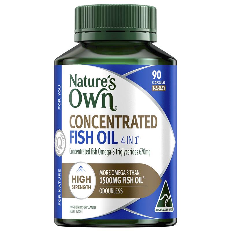 Nature's Own Concentrated Fish Oil 4 in 1 90 Capsules