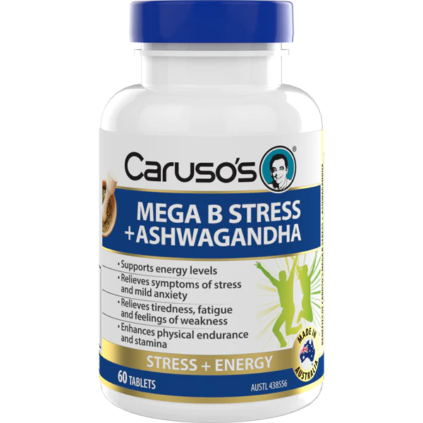 Carusos Natural Health Mega B Stress + Ashwagandha