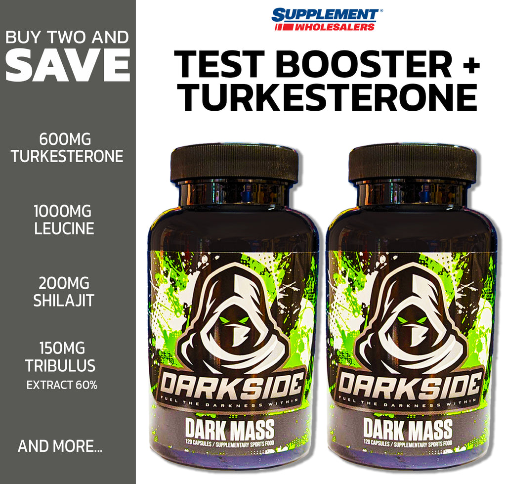 Twin Pack of Dark Mass Test Booster with Turkesterone by Darkside Supps