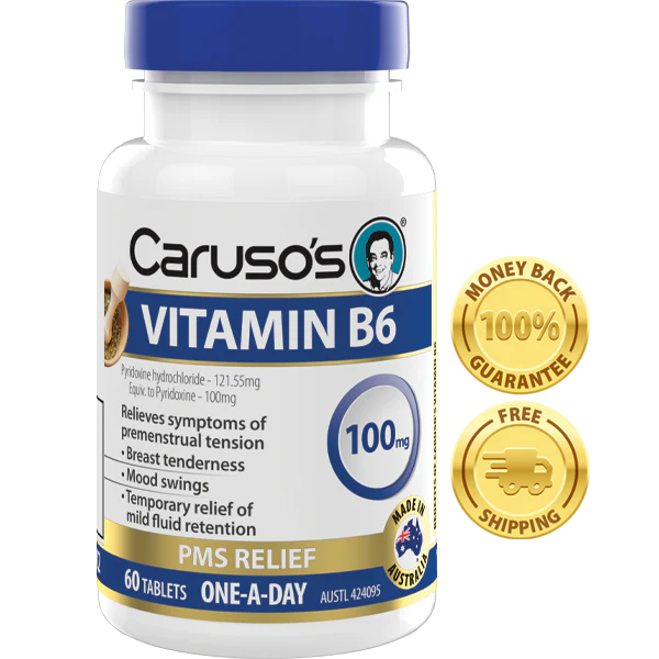 Carusos Natural Health Vitamin B6 100mg 60 Tablets