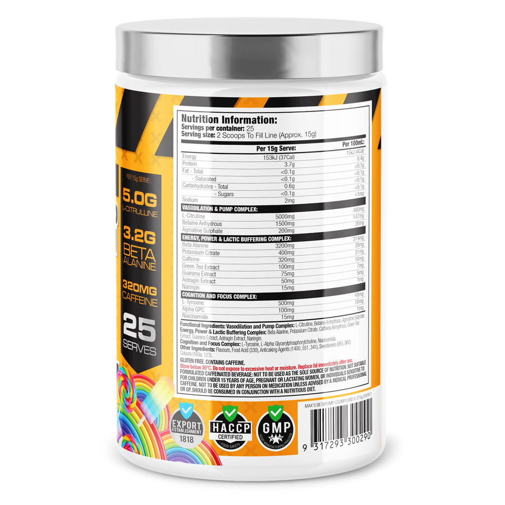 MAXs Betapump Compound X Preworkout