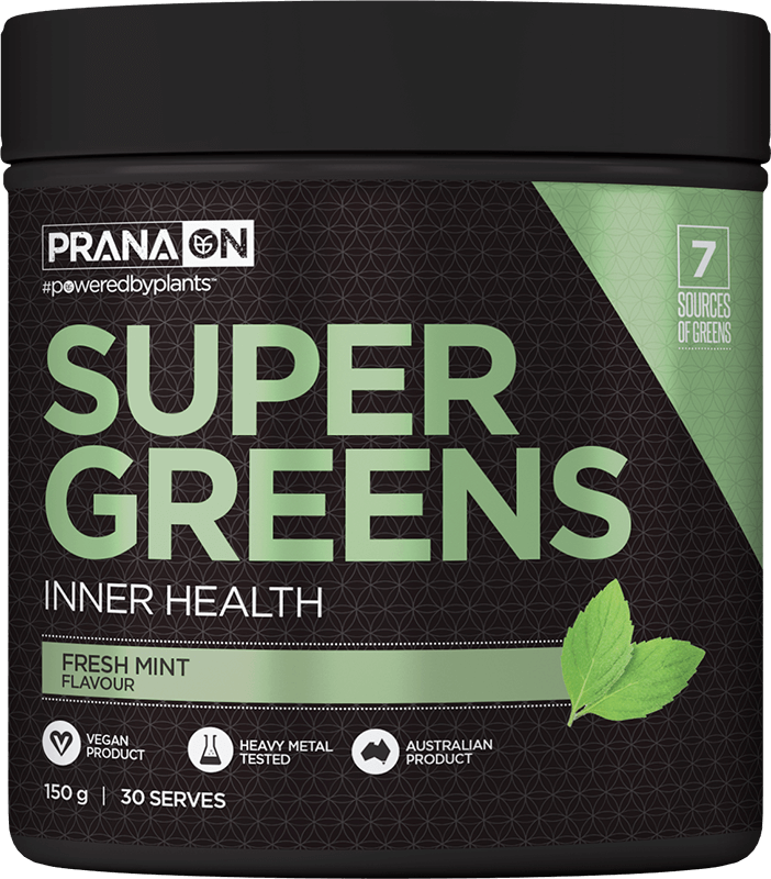 Prana On Super Greens Inner Health Vegan Powder 30 serves tub