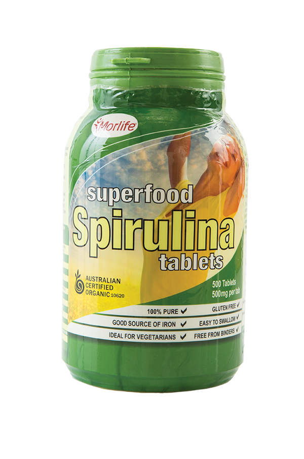 Morlife Certified Organic Spirulina 500 Tablets