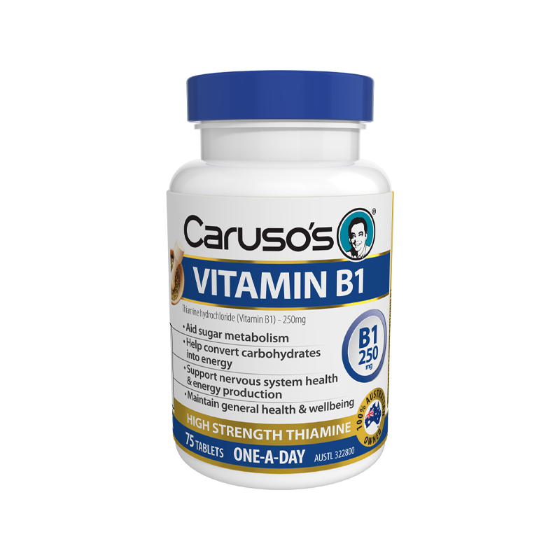Carusos Natural Health Vitamin B1 250mg  75 Tablets