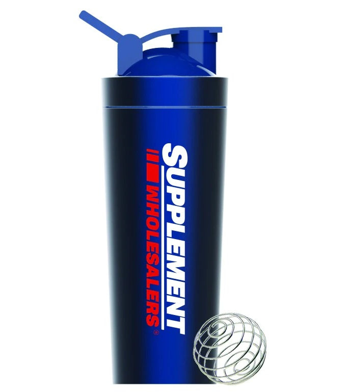 Supplement Wholesalers Blue 739ml Stainless Steel Shaker