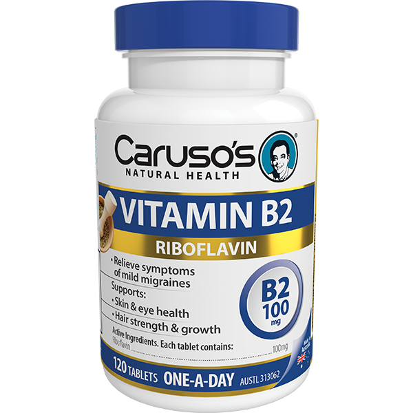 Carusos Natural Health Vitamin B2 100mg 120 Tablets