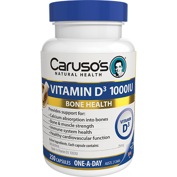 Carusos Natural Health Vitamin D3 1000IU